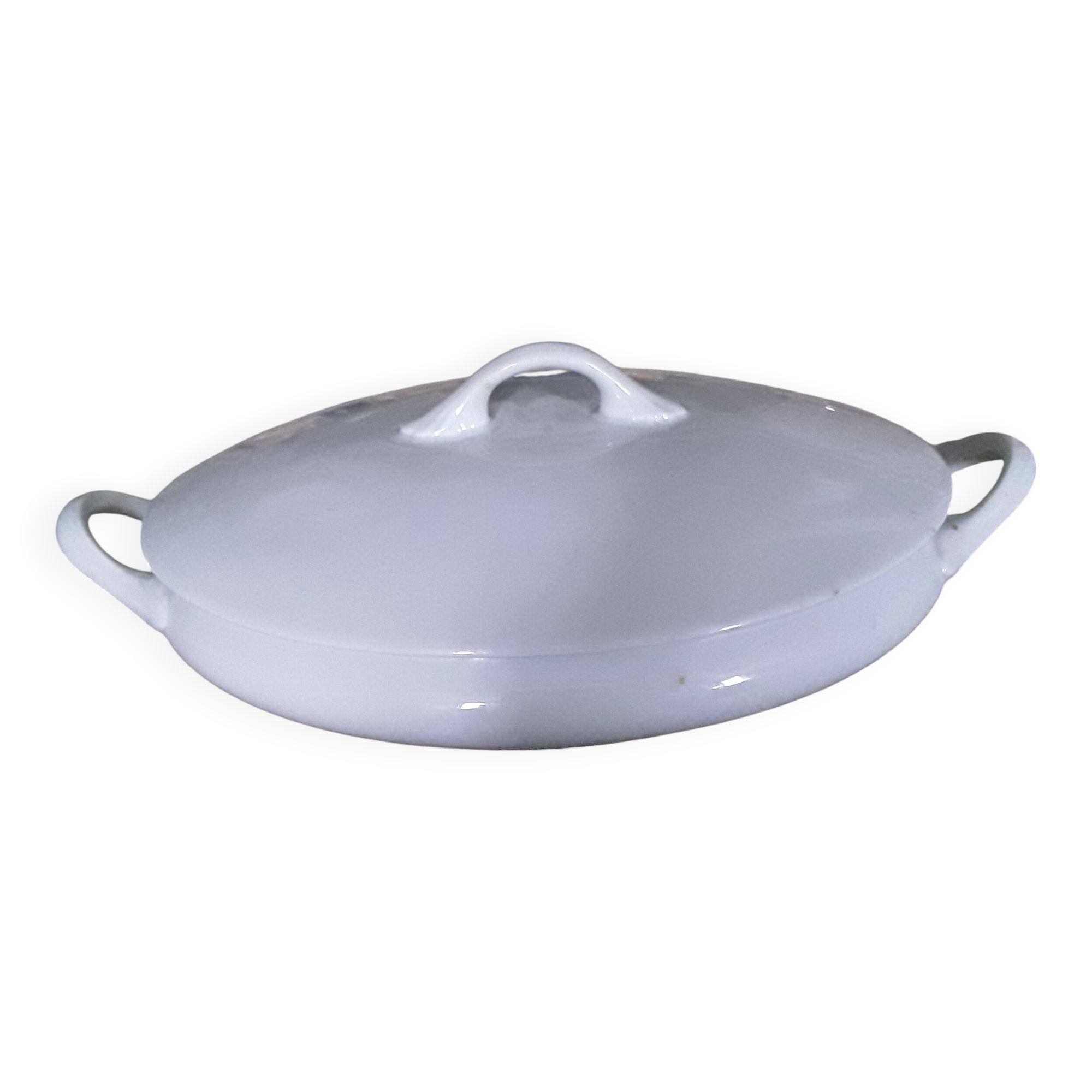 Oval soup tureen Limoges faience 19th century
