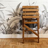 Folding wooden stepladder