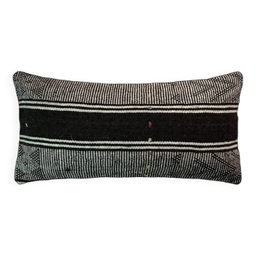 Vintage turkish kilim cushion cover , 30 x 60 cm