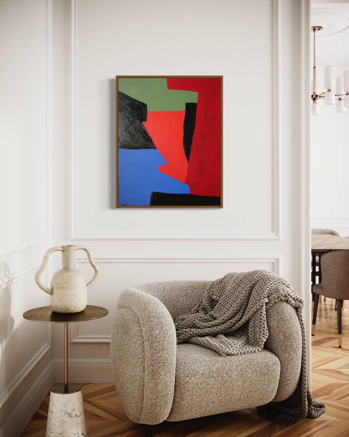 Contemporary minimalist geometric abstract