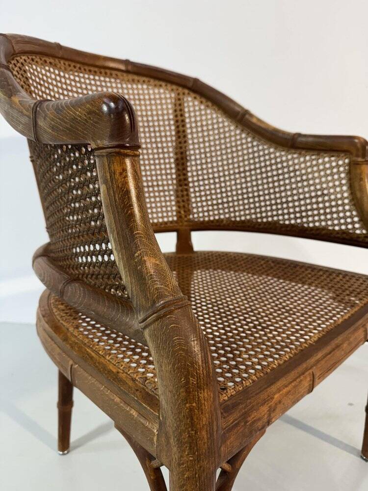 Vintage French wicker chair, 1980s