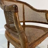 Vintage French wicker chair, 1980s
