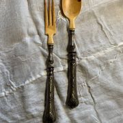 Couverts à salade en argent fourré