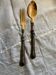 Filled silver salad servers