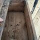 Carved wooden wedding chest