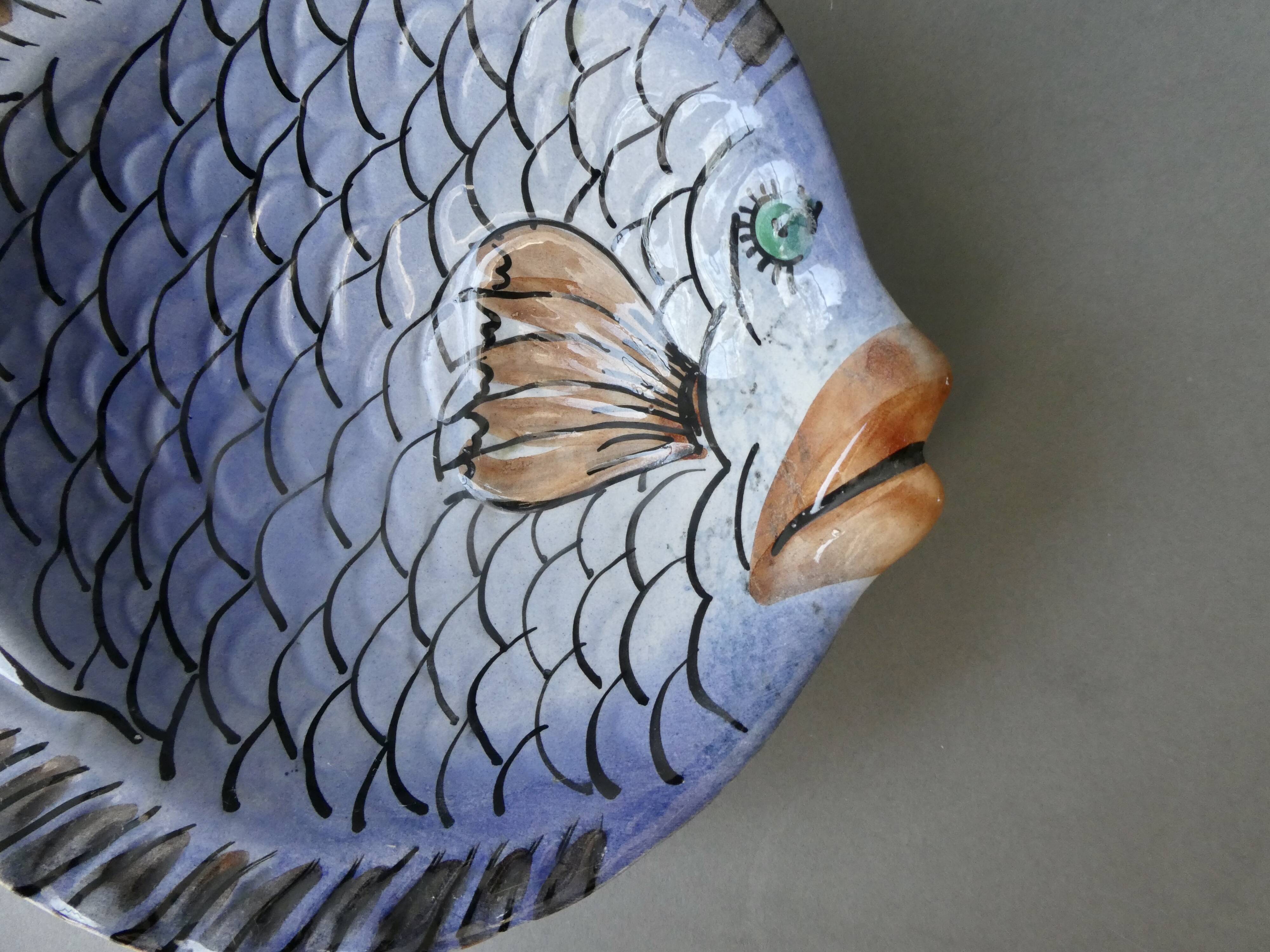 Fish-shaped ceramic bowl from the 70s