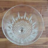 2 Arques crystal red wine glasses, cut diamonds