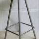 High stool in wood and metal