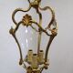 Antique lantern chandelier in bronze and domed glass