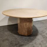Round italian marble dining table 1970s