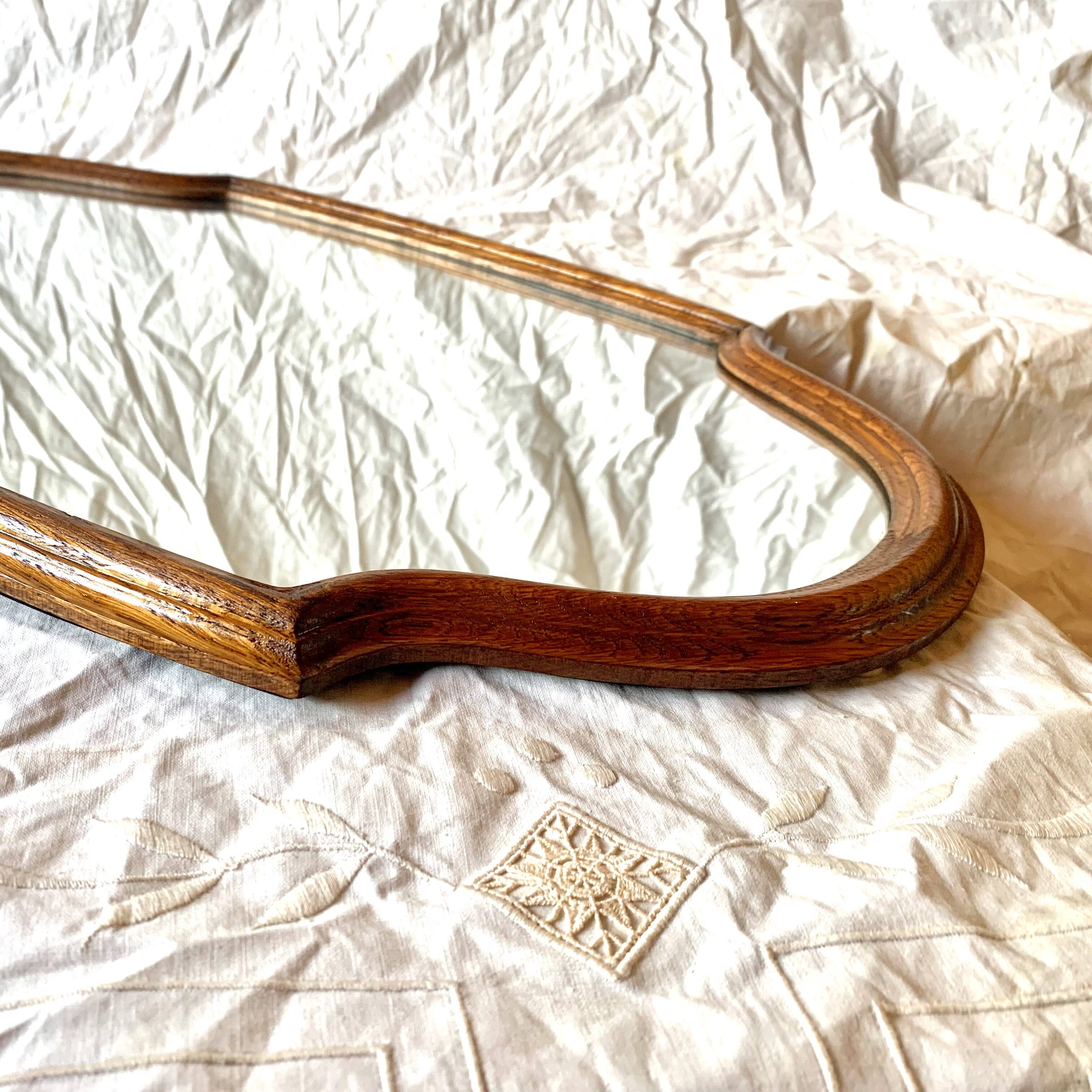 Old carved wooden mirror - 70 cm