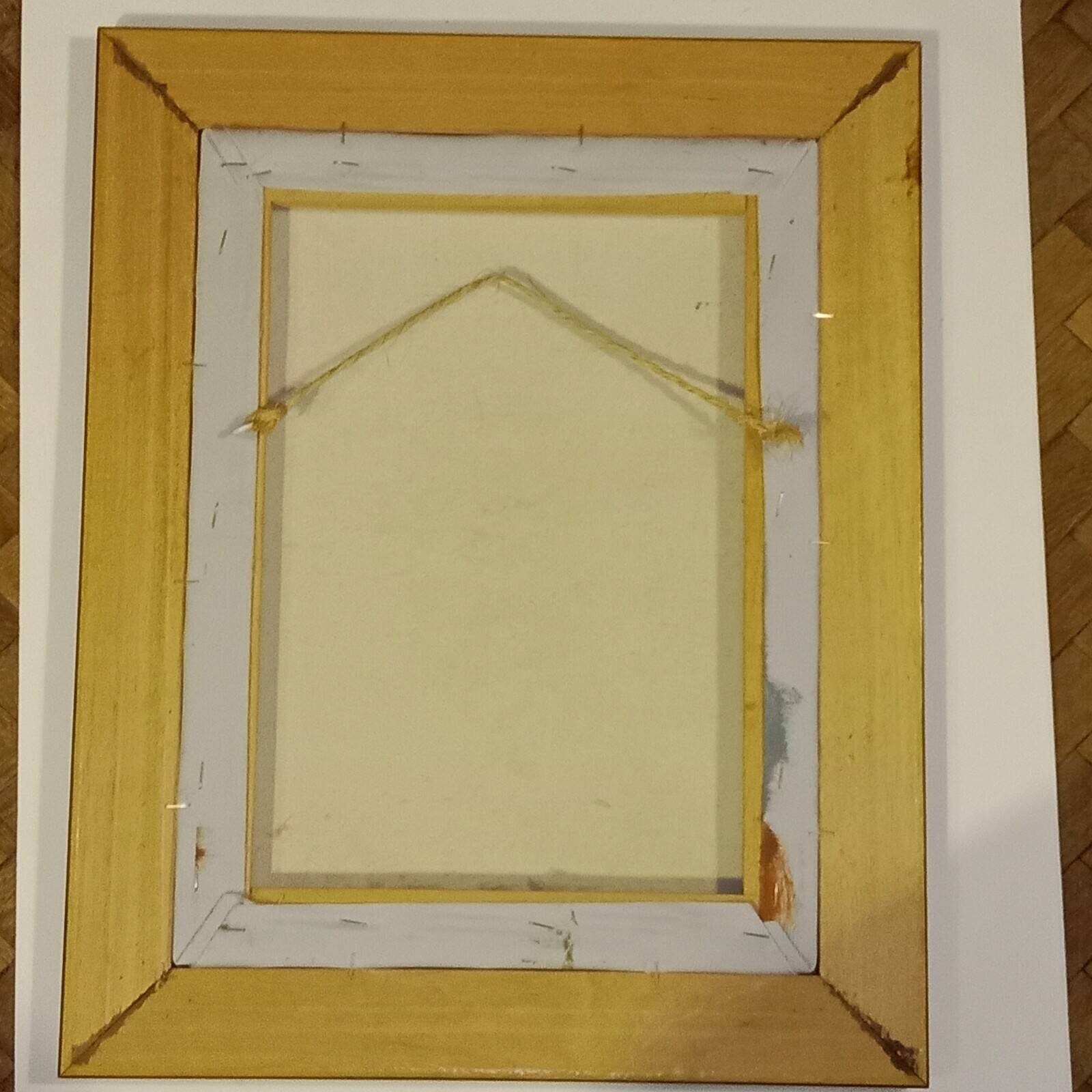 Still Life Bouquet of Yellow Flowers Oil on Canvas Signed