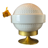 Vintage table lamp large porcelain globe Bernardaud Limoges J.J Prolongeau - Circa 1960