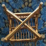 Vintage wicker and rattan children's armchair
