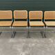 Lot de 4 chaises Cesca modèle b32 en chrome fabriqué en italie par Marcel Breuer