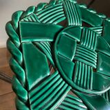Vintage braided green ceramic trivia