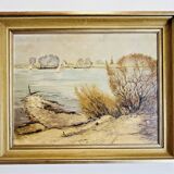 Oil on canvas signed K. Mattern 1954 lake landscape - 512024
