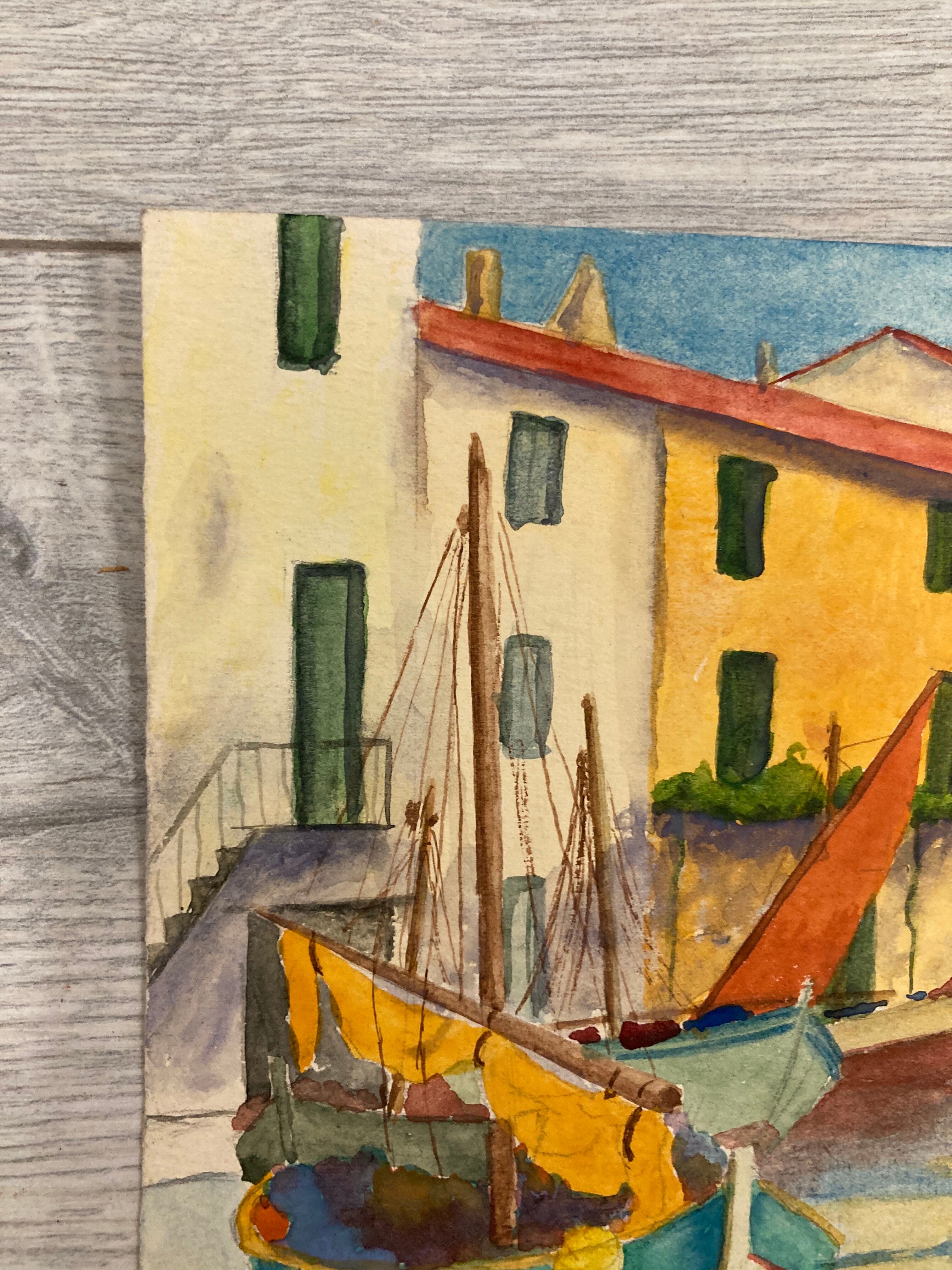 Aquarelle marine vintage