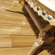 Brass and marble coffee table