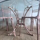 ‘Faux Bamboo garden set table and 4 chairs