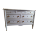 Commode ancienne style Louis XVI peinte dessus marbre