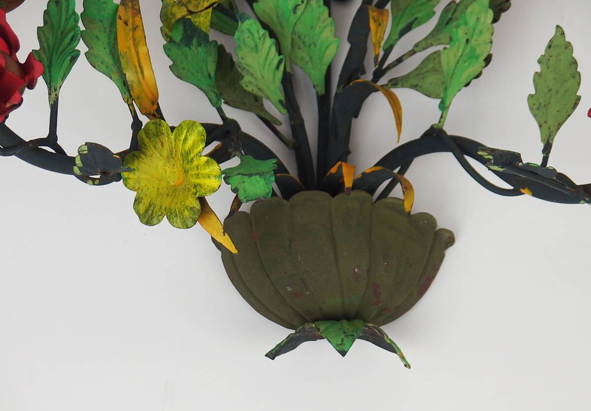 Paire d'appliques "Bouquet de fleurs"