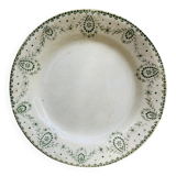 Flat ironstone plate from Creil & Montereau