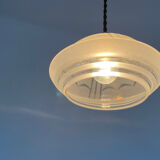 Small Art Deco glass pendant light