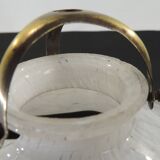 suspension with marbled opaline lampshade/vintage