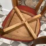 Pair of red bistro chairs