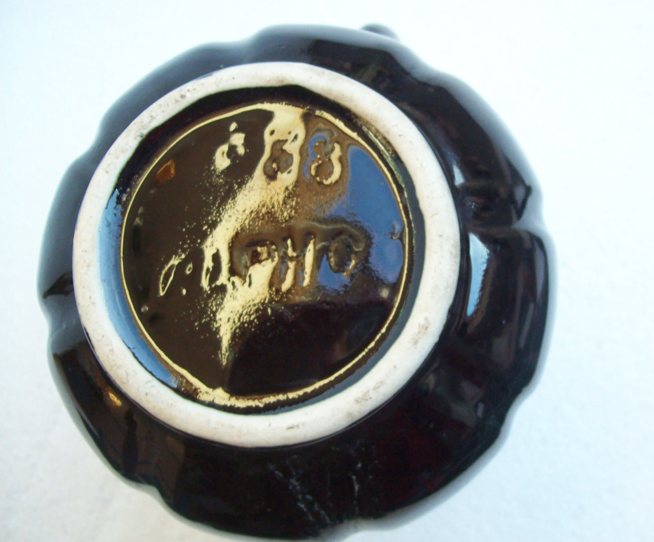 Vase alpho anses doubles grès art déco
