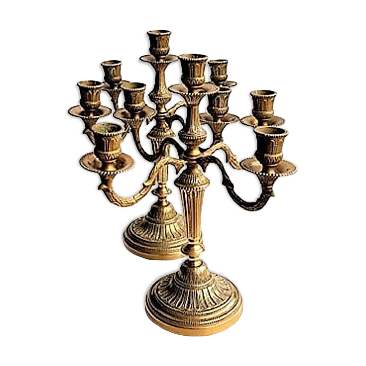 Pair of gilt bronze candlesticks