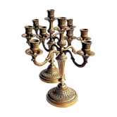 Paire de chandeliers en bronze doré