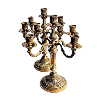 Pair of gilt bronze candlesticks