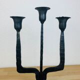 Brutalist wrought iron chandelier