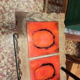 Floor lamp - table - magazine rack in wrought iron