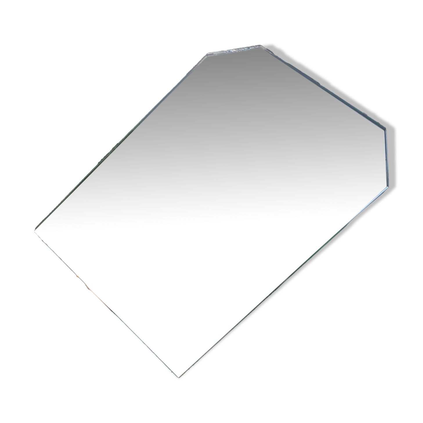 Mirror, centerpiece, to place, beveled and chiseled, art deco