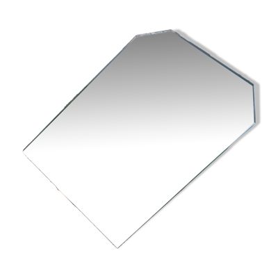 Miroir, centre de table, à poser, biseaute et ciselé, art deco
