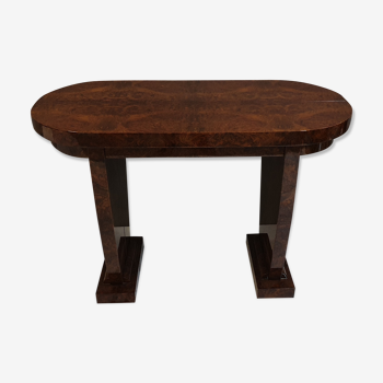 Table console en ronce de noyer de Californie avec ses rallonges