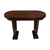 California walnut bramble console table with extension cords