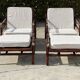 Pair of armchairs and ottomans by John Wisner for Far Horizons – Ficks Reed, 1954