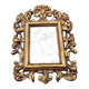 Petit miroir corne d'abondance doré