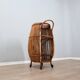 1960s Italian mid-century modern rattan barrel bar cart