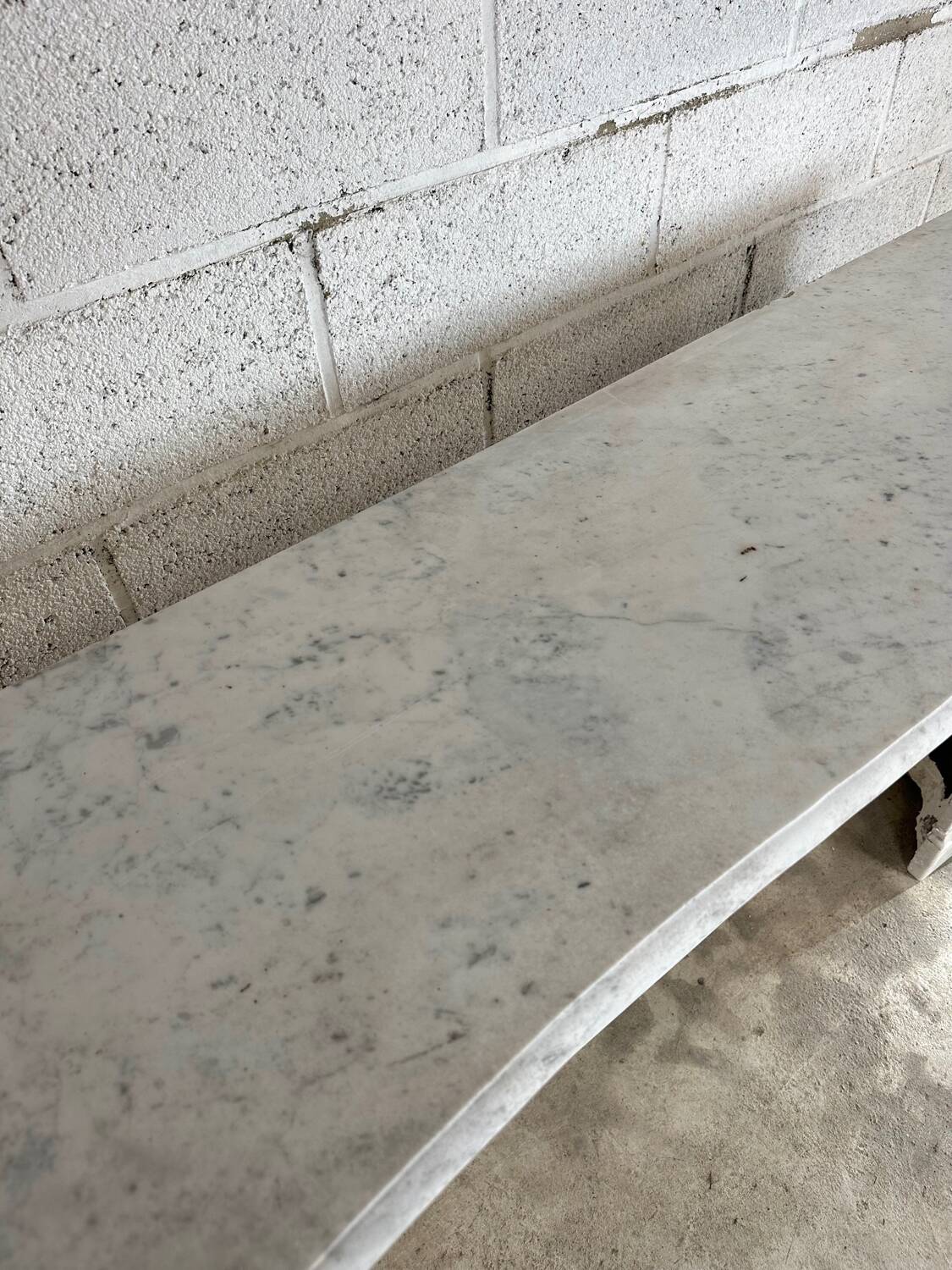 19th century white Carrara marble fireplace