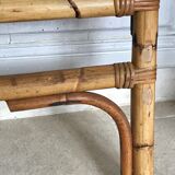 Vintage rattan and bamboo headboard