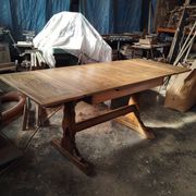 Table bistrot vintage anglaise à rallonges