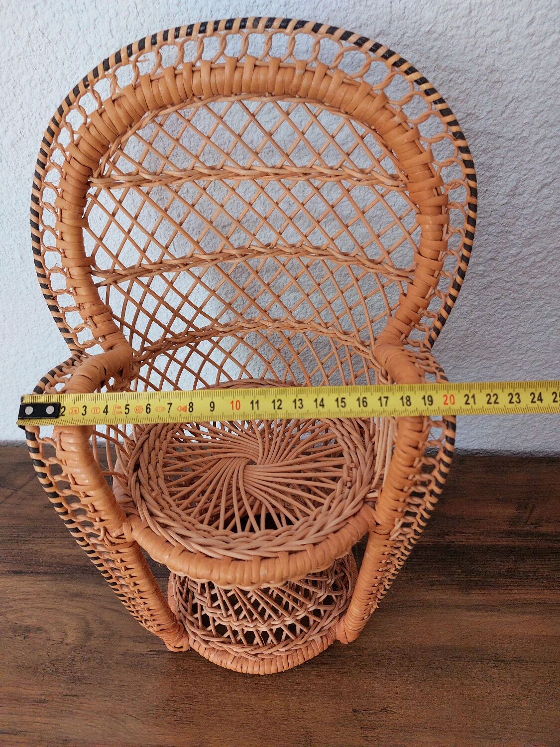 Small emmanuelle armchair for vintage doll wicker / rattan new