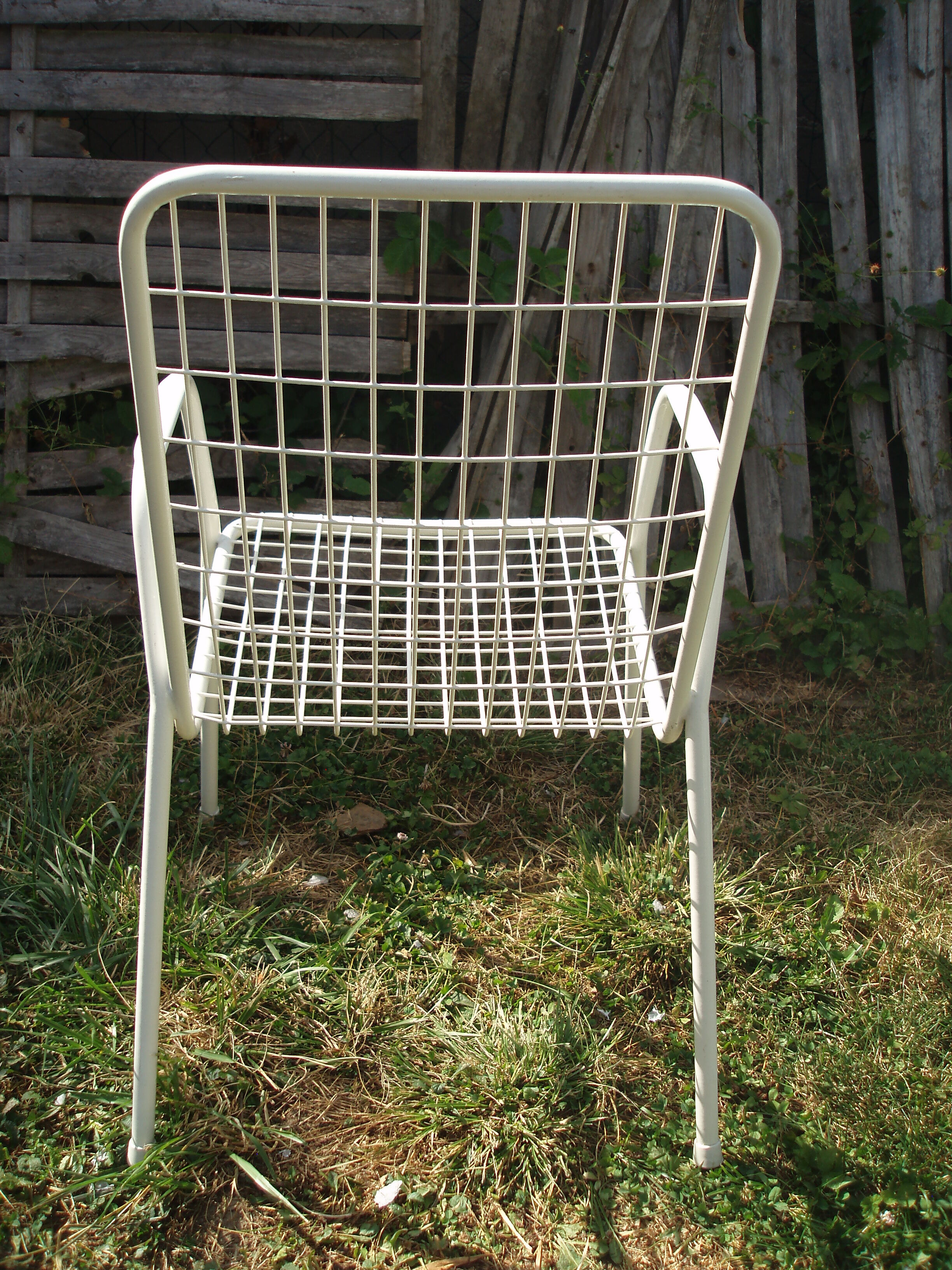 Three emu armchairs model italian vintage iron and rilsan