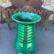 Ceramic vase enamelled green slurry style vallauris vintage 1950