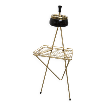 Cendrier Tripode 1960 laiton doré